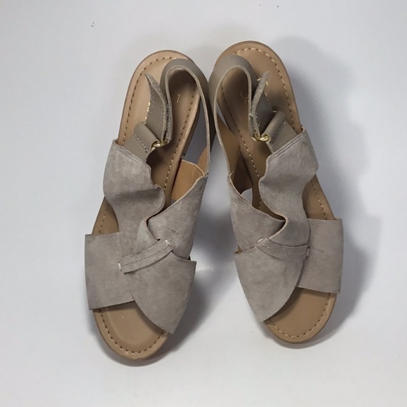 Franco Sarto Leather Suede Kicks Platform Sandals In Blush Size 9M - Picture 4 of 8